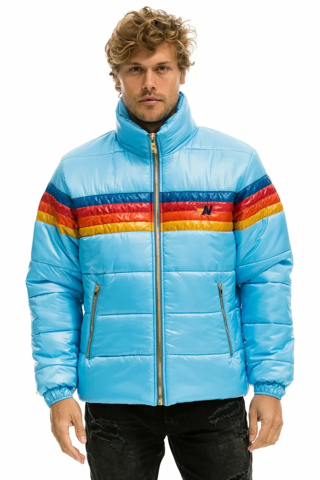 Men 4 STRIPE LUXE TRAVELER JACKET 8211 GLOSSY SKY Aviator Nation Outerwear