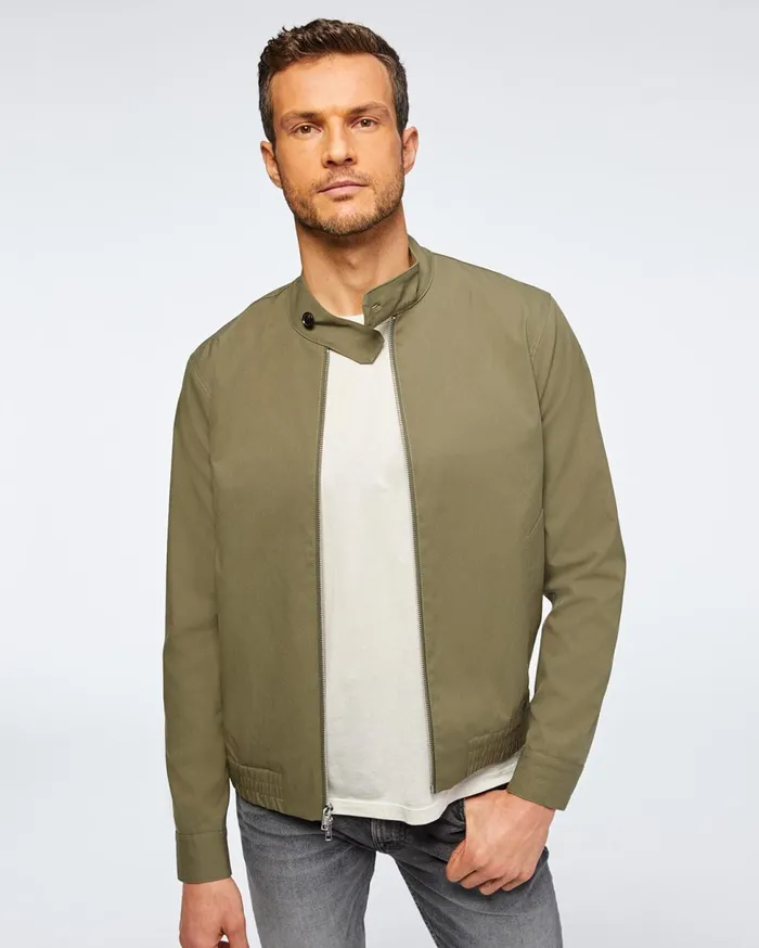 Men 7 For All Mankind Jackets 038 Coats Tech Series Baracuta Jacket In Military Green