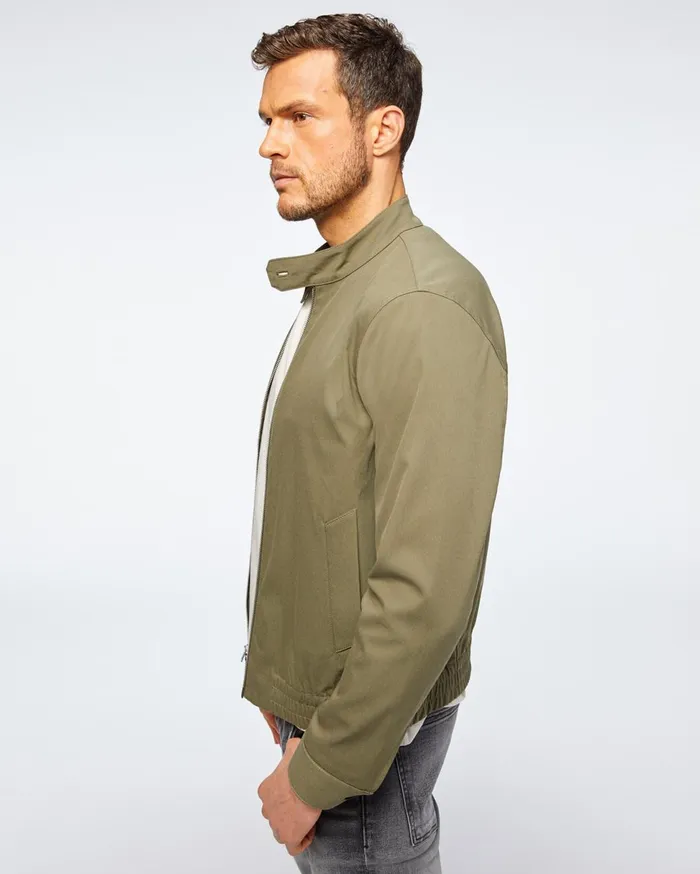 Men 7 For All Mankind Jackets 038 Coats Tech Series Baracuta Jacket In Military Green