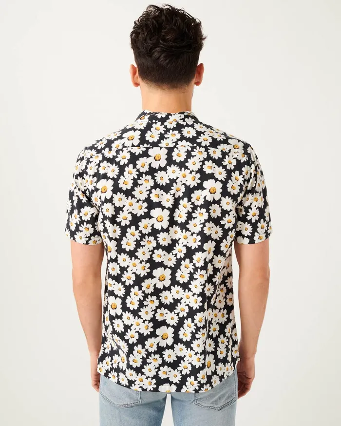 Men 7 For All Mankind Shirts Daisy Print Camp Collar Shirt