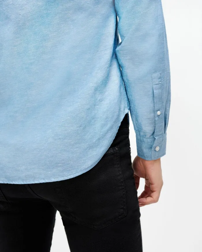 Men 7 For All Mankind Shirts One Pocket Shirt In Eggshell Blue
