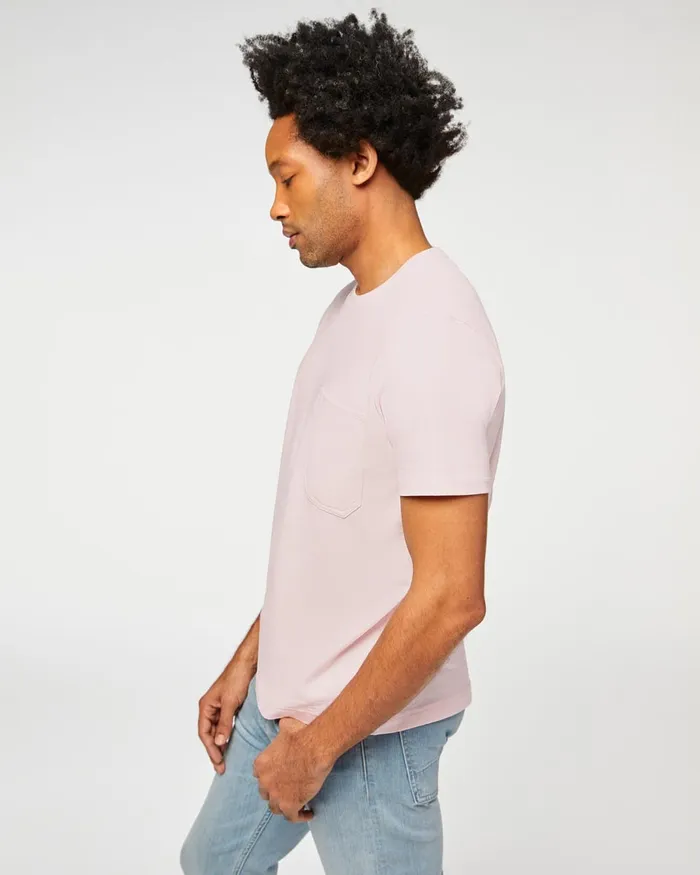 Men 7 For All Mankind Tees One Pocket Tee In Misty Rose