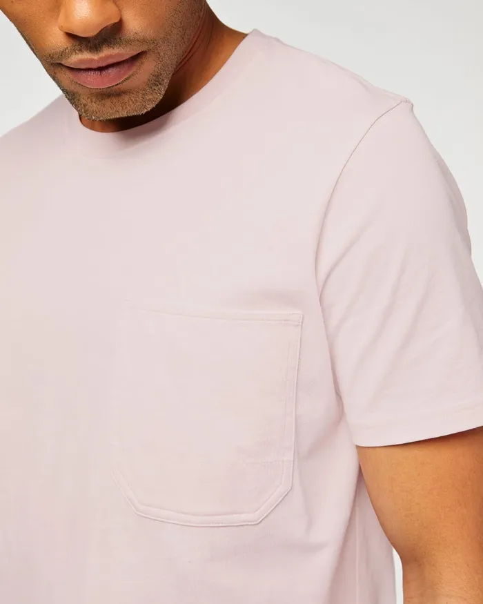 Men 7 For All Mankind Tees One Pocket Tee In Misty Rose