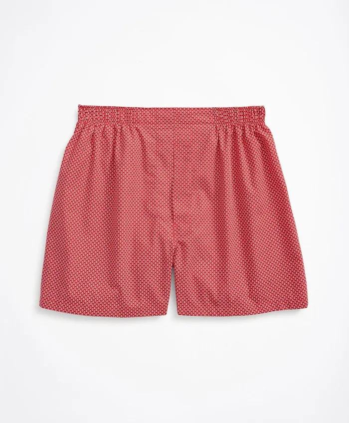 Men Anchor Motif Boxers Red Brooks Brothers Underwear