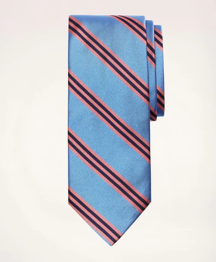 Men Bb1 Rep Tie Light Bluepink Brooks Brothers Ties and Pocket Squares