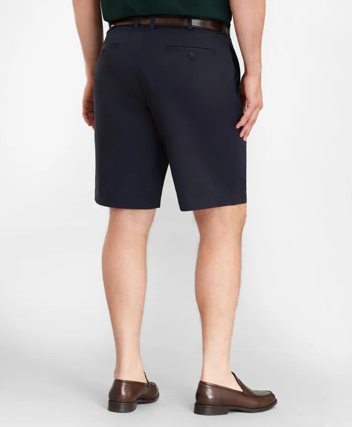 Men Big and Tall Flat Front Stretch Advantage Chino Shorts Navy Brooks Brothers Shorts and Swimwear