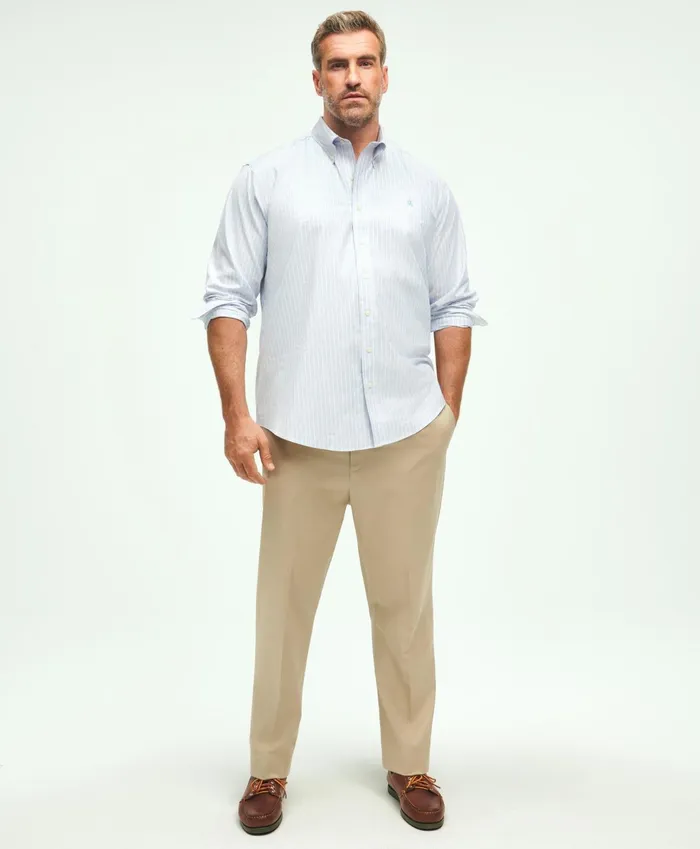Men Big and Tall Stretch Advantage Chino Pants Khaki Brooks Brothers Chinos and Casual Pants