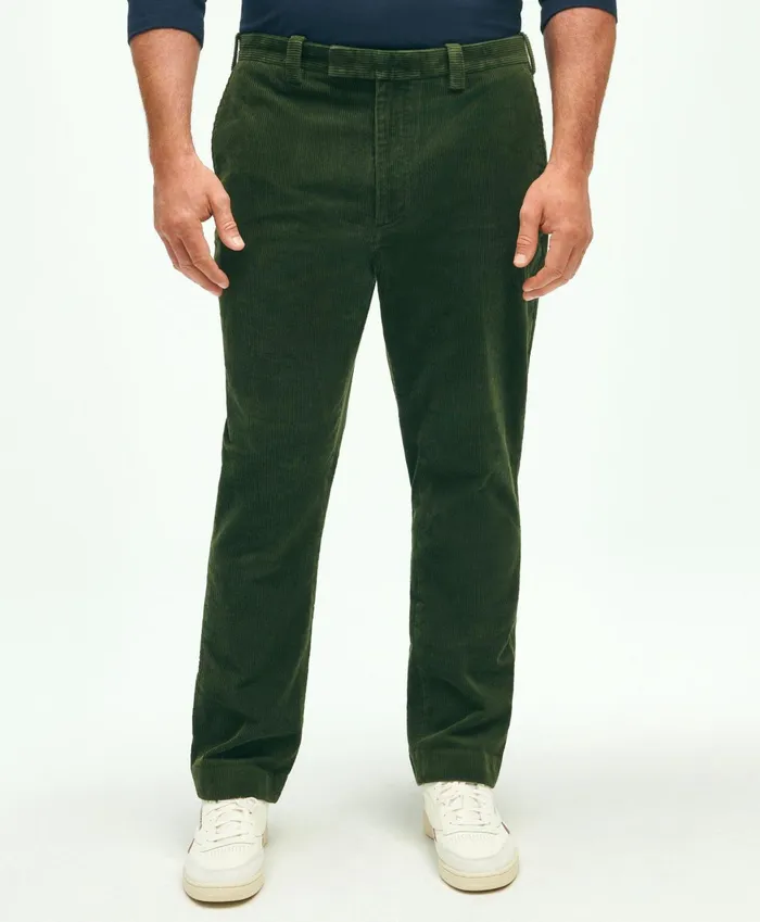 Men Big and Tall Wide Wale Corduroy Pants Dark Green Brooks Brothers Chinos and Casual Pants Men Big and Tall Wide Wale Corduroy Pants Dark Green Brooks Brothers Chinos and Casual Pants