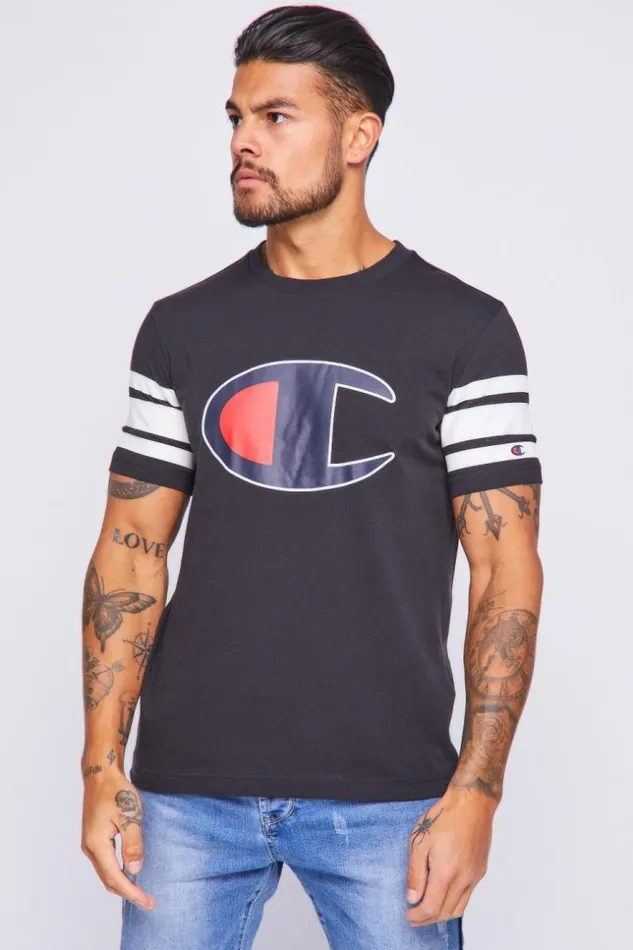Men Black TShirt Champion Black Brentiny Paris TShirts