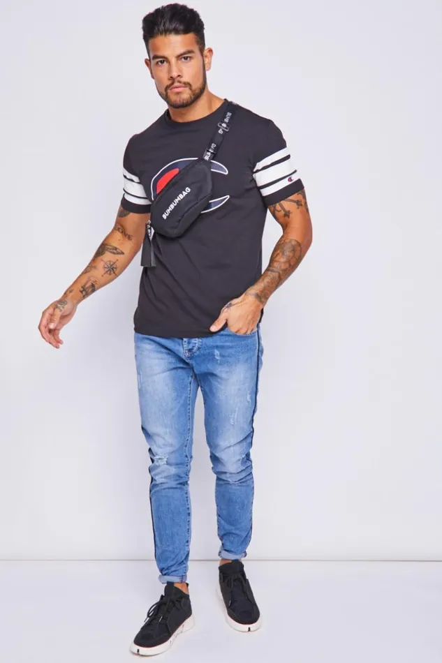 Men Black TShirt Champion Black Brentiny Paris TShirts