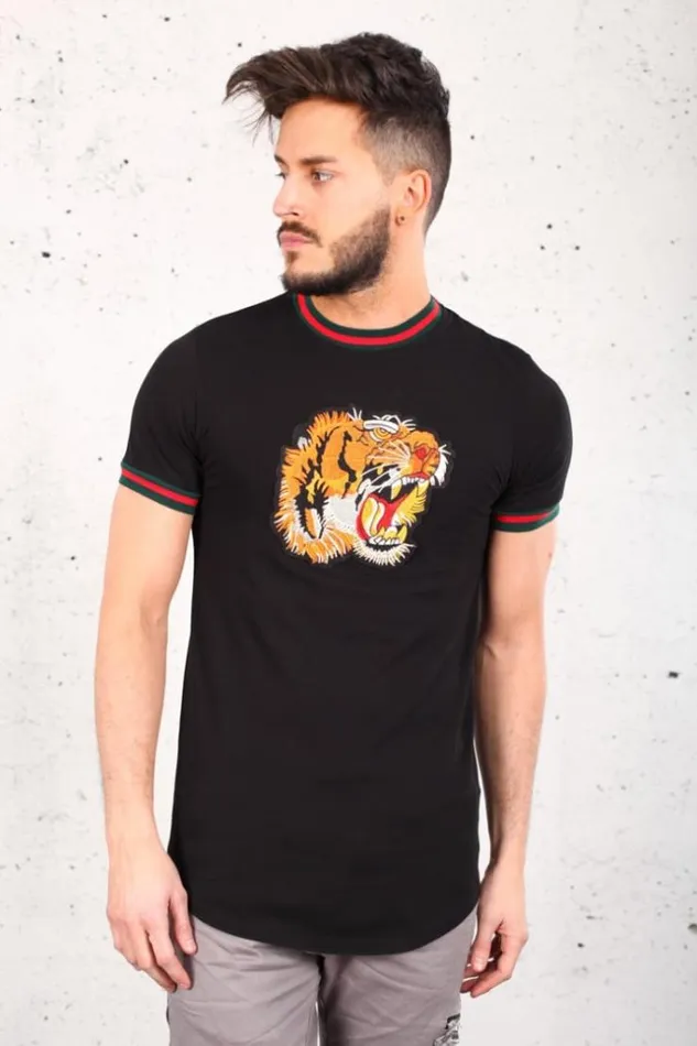 Men Black TShirt Tiger Head Black Brentiny Paris TShirts Men Black TShirt Tiger Head Black Brentiny Paris TShirts