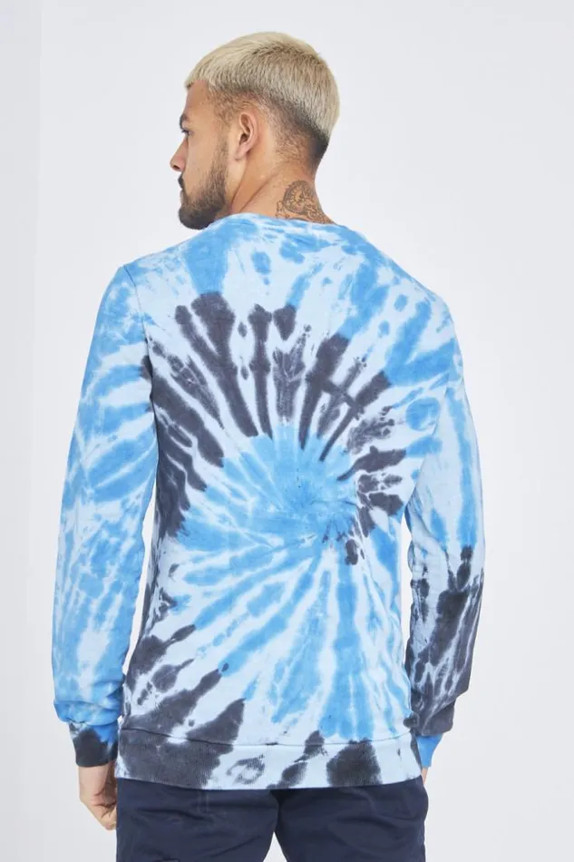 Men Blue Sweatshirt With Psychedelic Pattern Blue Brentiny Paris Sweatshirts and Pullovers Men Blue Sweatshirt With Psychedelic Pattern Blue Brentiny Paris Sweatshirts and Pullovers