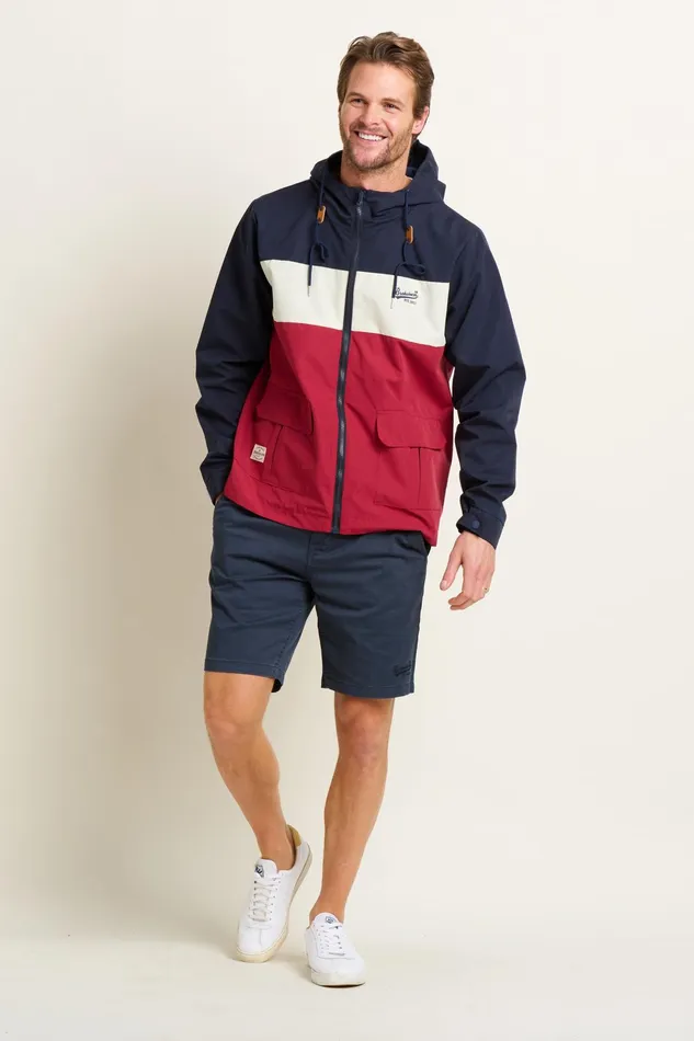 Men Brakeburn Coats And Jackets Colour Block Zip Through Jacketndash Brakeburn