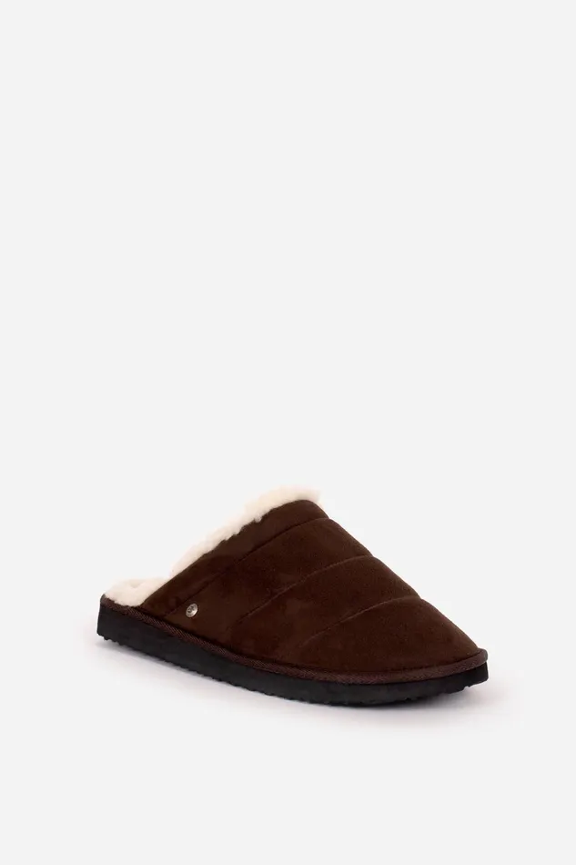 Men Brakeburn Slippers and Sandals Dark Brown Quilted Slipper
