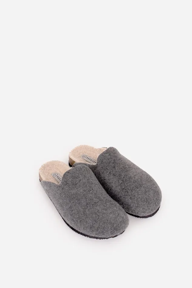 Men Brakeburn Slippers and Sandals Grey Felt Classic Slipper