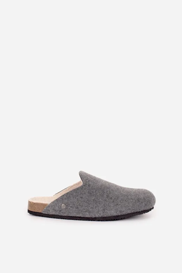 Men Brakeburn Slippers and Sandals Grey Felt Classic Slipper