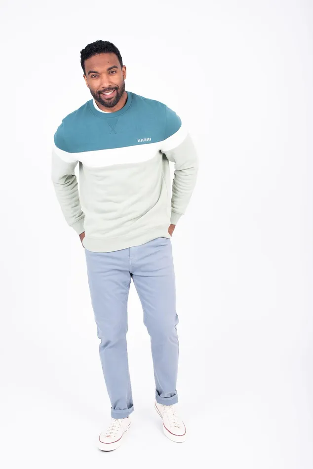 Men Brakeburn Sweatshirts And Hoodies Colour Block Sweatshirt