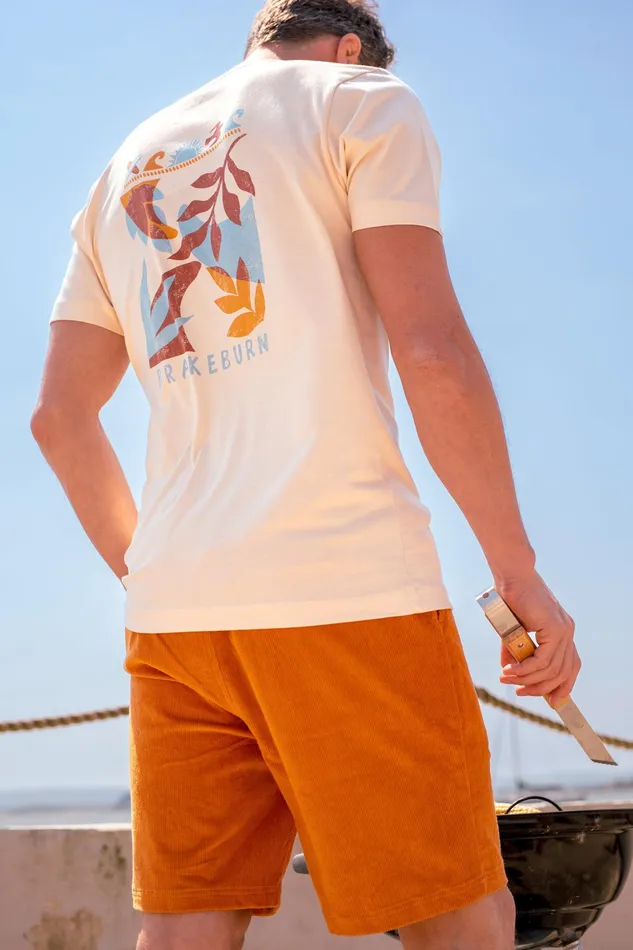 Men Brakeburn TShirts Ecru Palm Graphic Tee