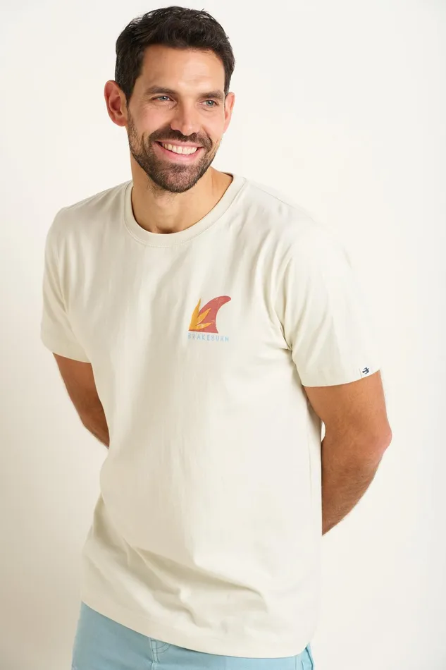 Men Brakeburn TShirts Ecru Palm Graphic Tee
