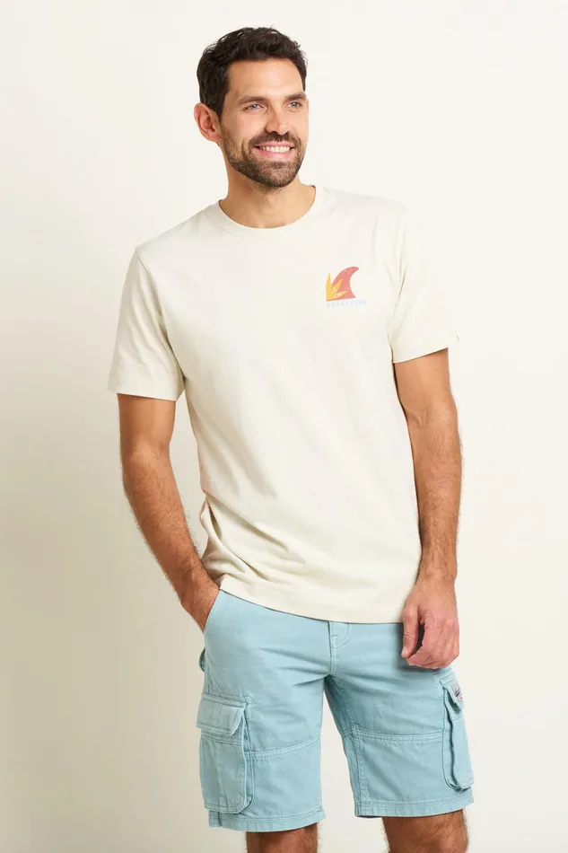 Men Brakeburn TShirts Ecru Palm Graphic Tee