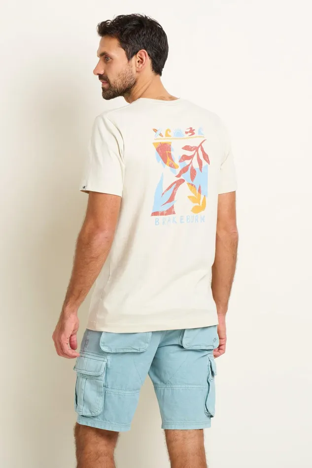 Men Brakeburn TShirts Ecru Palm Graphic Tee