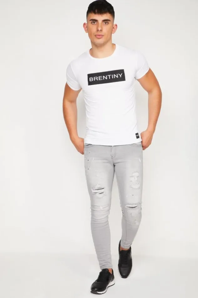 Men Brentiny White TShirt White Brentiny Paris TShirts