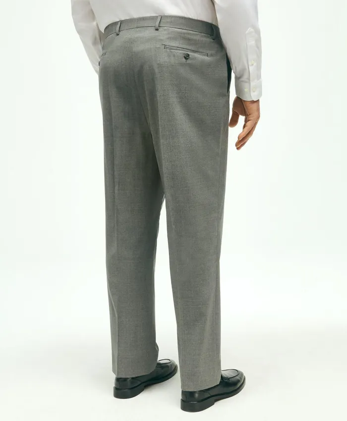 Men Brooks Brothers Explorer Collection Big and Tall Suit Pant Light Grey Brooks Brothers Suits