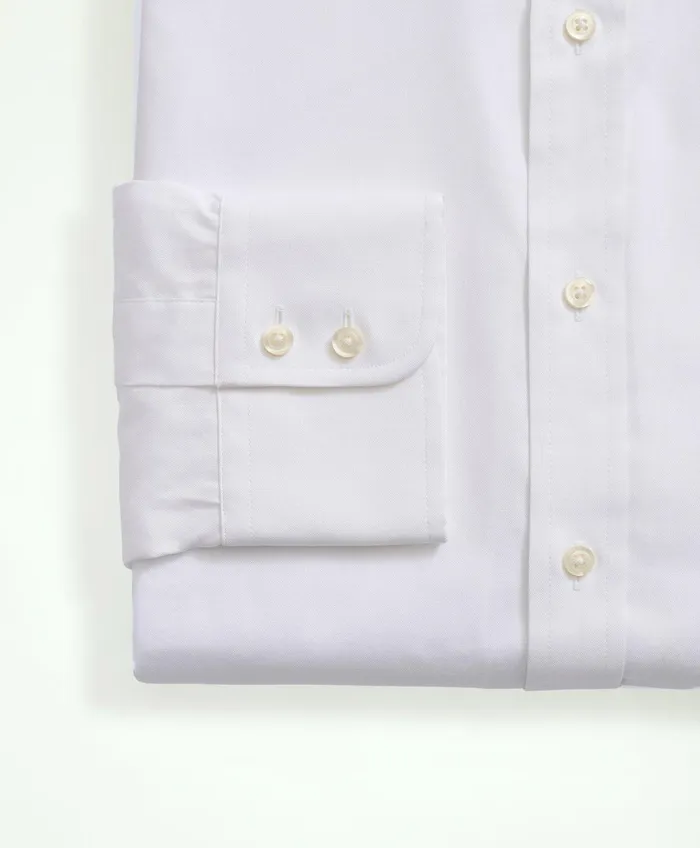 Men Brooks Brothers X Thomas Mason Cotton Pinpoint Oxford English Collar Dress Shirt White Brooks Brothers Dress Shirts