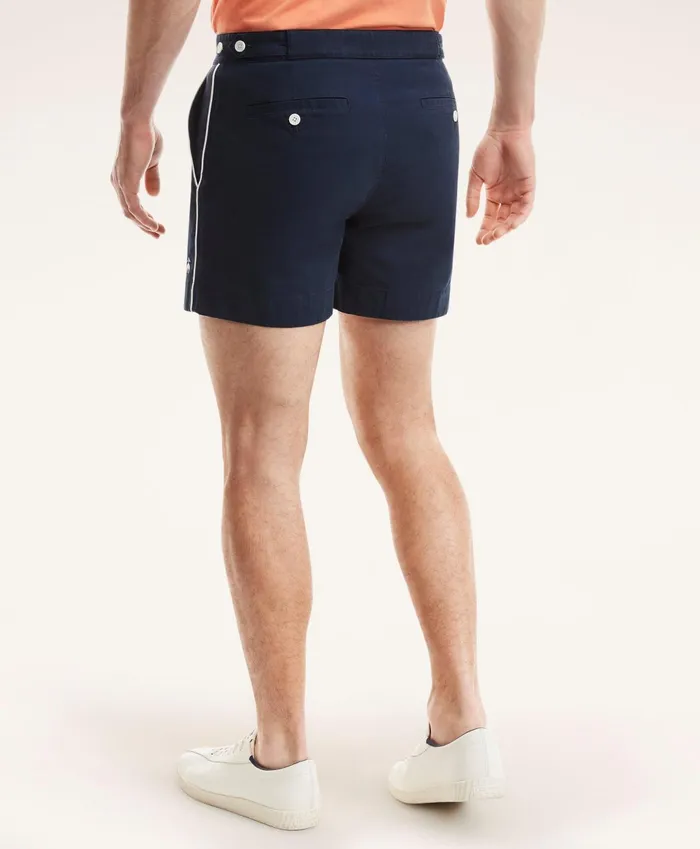 Men Canvas Tennis Shorts Navy Brooks Brothers Shorts and Swimwear