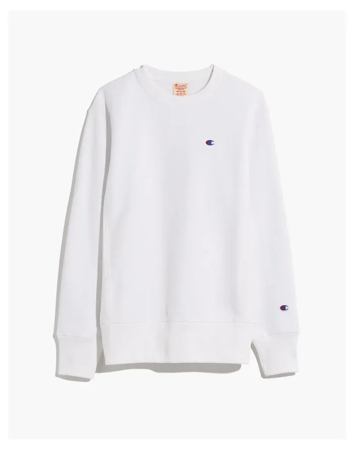 Men Champion Crewneck Sweatshirt Wht Madewell Sweatshirts and Sweatpants
