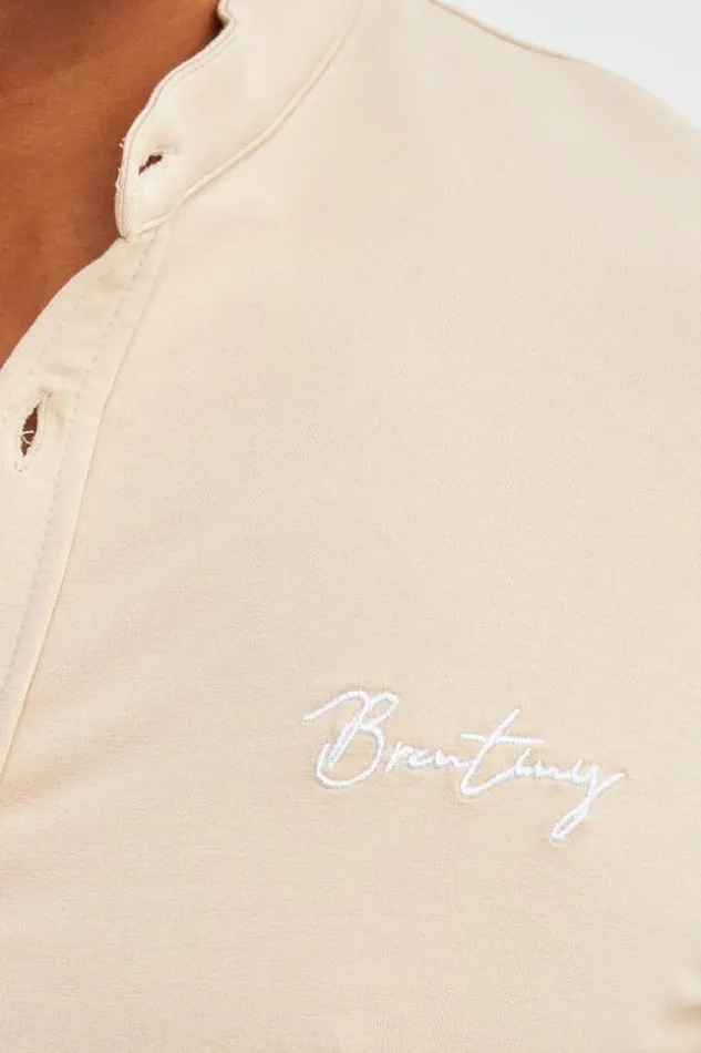 Men Chemise Beige Col Officier Brentiny Beige Brentiny Paris Shirts