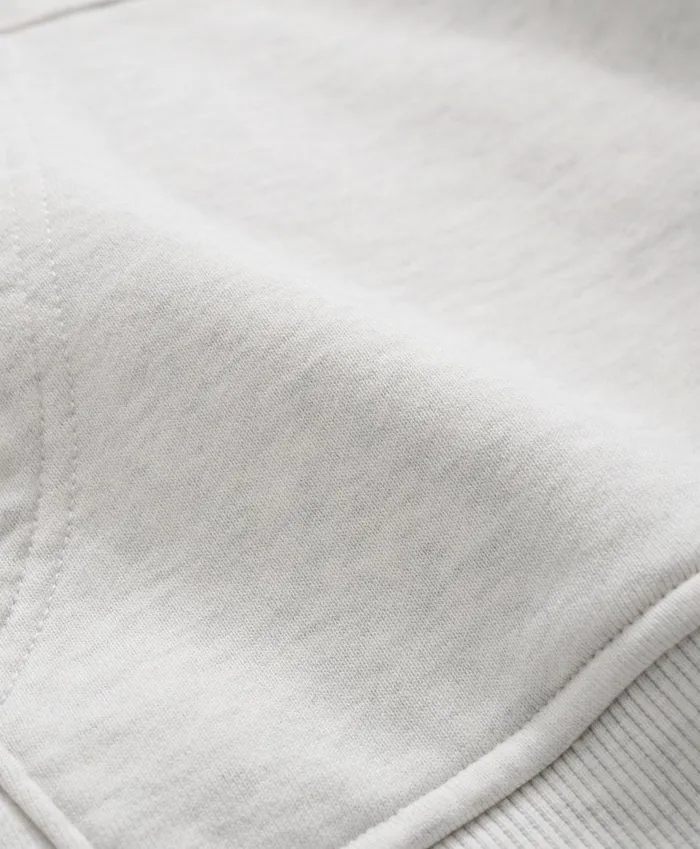 Men Cotton French Terry HalfZip Sweatshirt Light Grey Brooks Brothers TShirts and Sweats