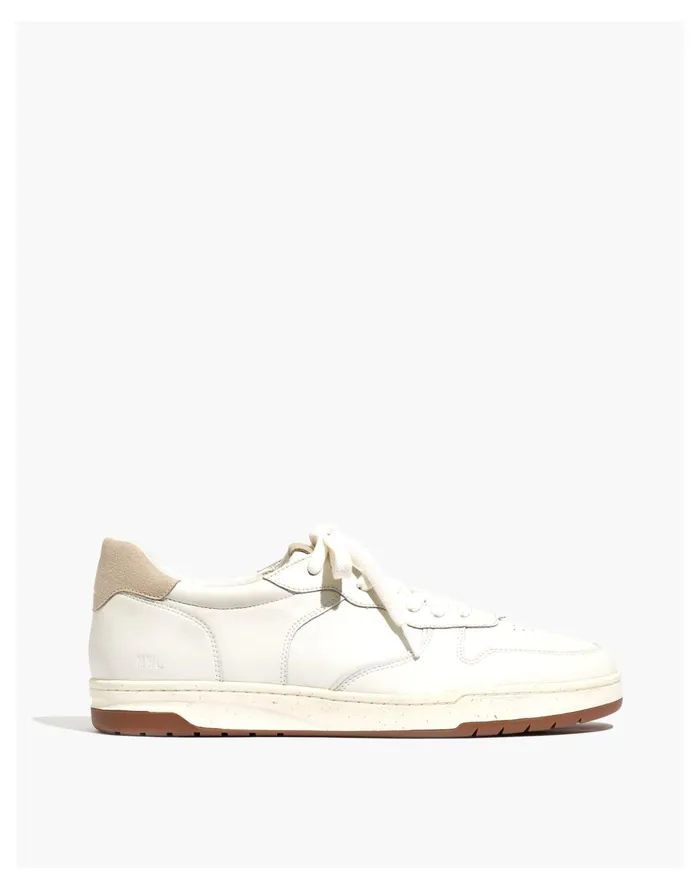 Men Court Sneakers In Colorblock Leather And Suede Ivory Multi Madewell Sneakers