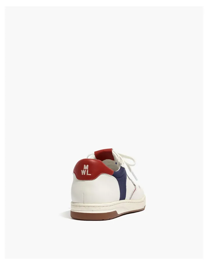 Men Court Sneakers In Leather Blue Jay Multi Madewell Sneakers Men Court Sneakers In Leather Blue Jay Multi Madewell Sneakers