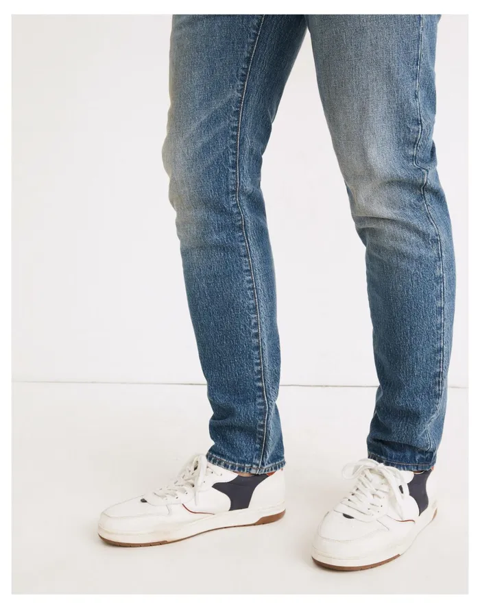 Men Court Sneakers In Leather Blue Jay Multi Madewell Sneakers Men Court Sneakers In Leather Blue Jay Multi Madewell Sneakers