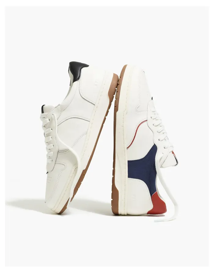 Men Court Sneakers In Leather Blue Jay Multi Madewell Sneakers Men Court Sneakers In Leather Blue Jay Multi Madewell Sneakers
