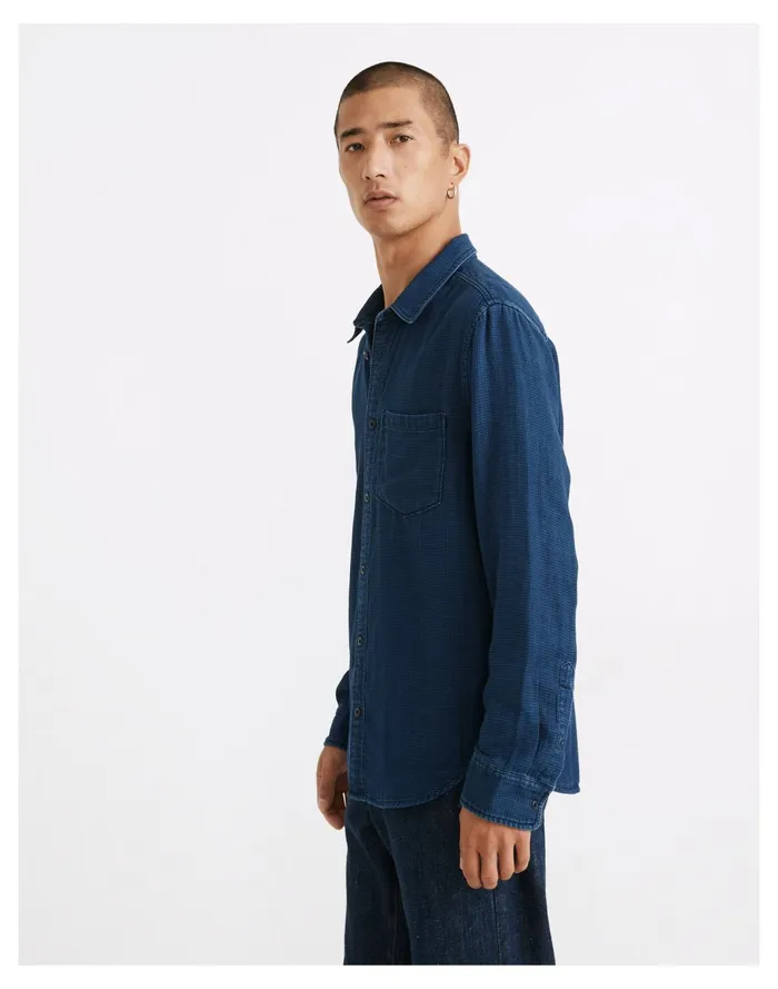 Men Double Weave Perfect Long Sleeve Shirt In Indigo Houndstooth Friel Houndstooth Madewell Shirts Men Double Weave Perfect Long Sleeve Shirt In Indigo Houndstooth Friel Houndstooth Madewell Shirts