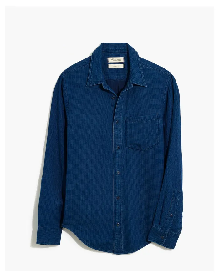 Men Double Weave Perfect Long Sleeve Shirt In Indigo Houndstooth Friel Houndstooth Madewell Shirts Men Double Weave Perfect Long Sleeve Shirt In Indigo Houndstooth Friel Houndstooth Madewell Shirts