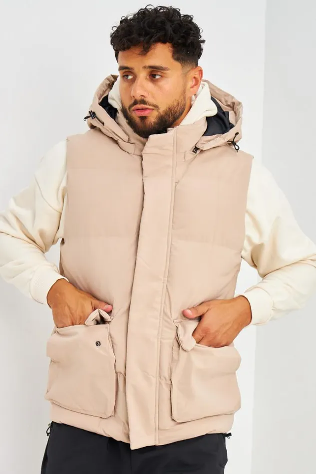 Men Doudoune Beige Sans Manches Beige Brentiny Paris Parkas And Down Jackets Men Doudoune Beige Sans Manches Beige Brentiny Paris Parkas And Down Jackets