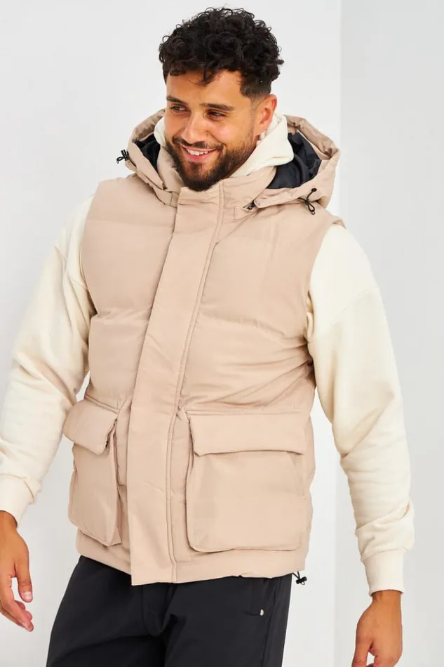 Men Doudoune Beige Sans Manches Beige Brentiny Paris Parkas And Down Jackets Men Doudoune Beige Sans Manches Beige Brentiny Paris Parkas And Down Jackets