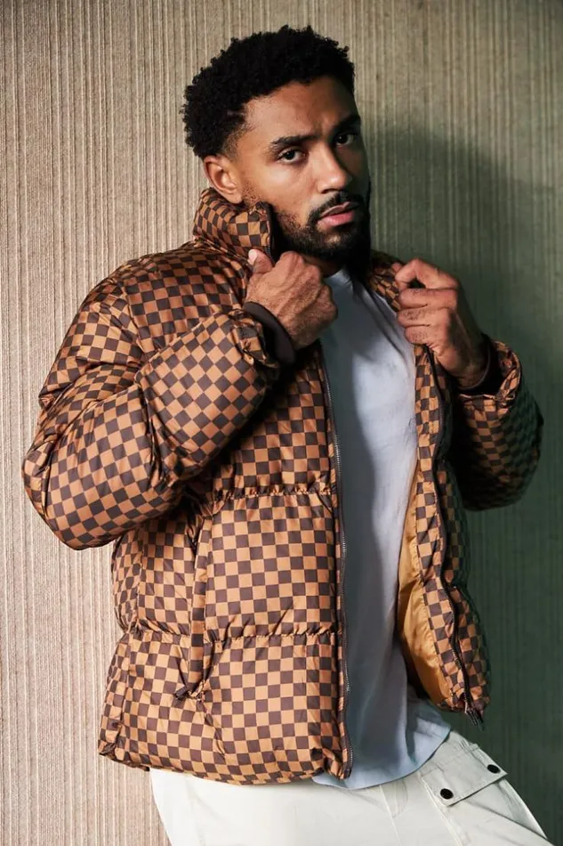 Men Doudoune Matelasse Marron Damier Brown Brentiny Paris Parkas And Down Jackets Men Doudoune Matelasse Marron Damier Brown Brentiny Paris Parkas And Down Jackets