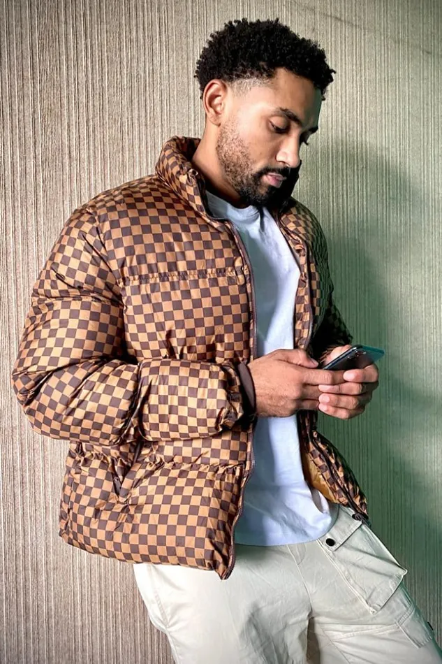 Men Doudoune Matelasse Marron Damier Brown Brentiny Paris Parkas And Down Jackets Men Doudoune Matelasse Marron Damier Brown Brentiny Paris Parkas And Down Jackets