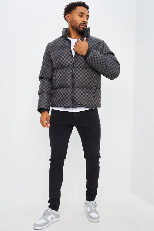 Men Doudoune Matelasse Noire Damier Black Brentiny Paris Parkas And Down Jackets Men Doudoune Matelasse Noire Damier Black Brentiny Paris Parkas And Down Jackets