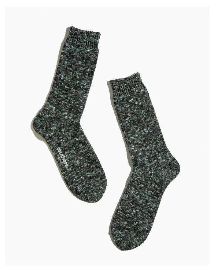 Men Druthers Recycled Cotton Melange Crew Socks Grey Multi Madewell Socks