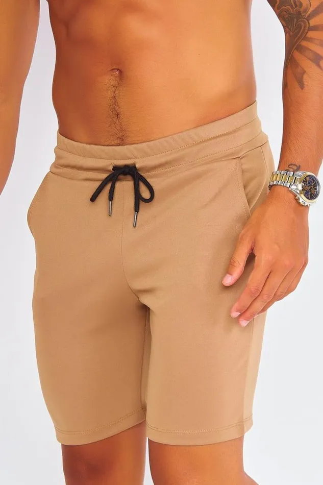 Men Ensemble Beige Fonc Polo Short Beige Brentiny Paris Top Bottom Sets