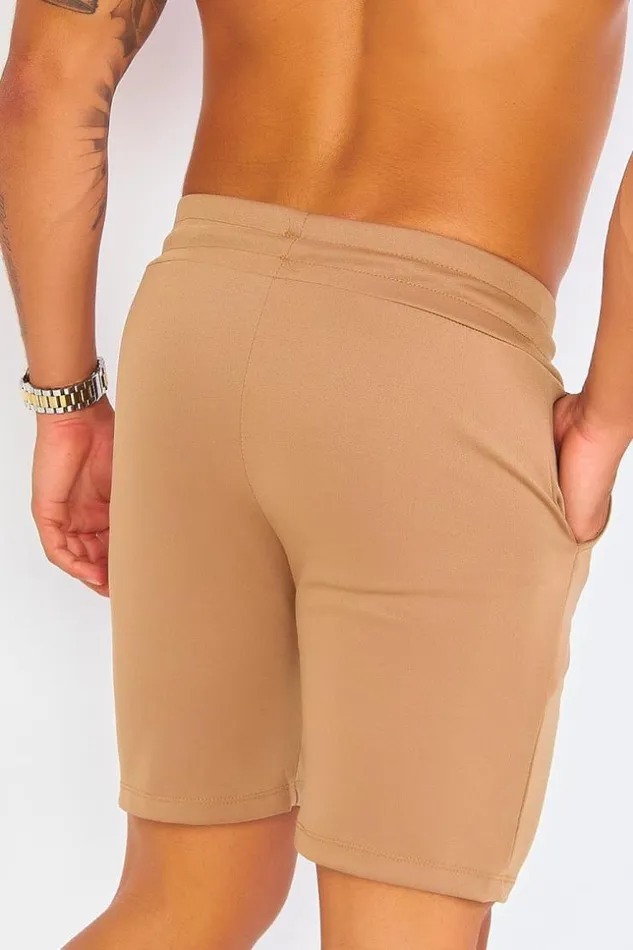 Men Ensemble Beige Fonc Polo Short Beige Brentiny Paris Top Bottom Sets