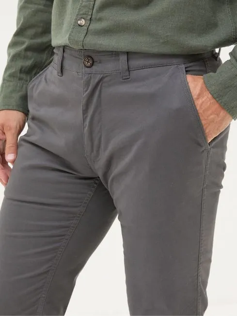 Men Fatface Chinos Heyshott Dark Grey Slim Chinos