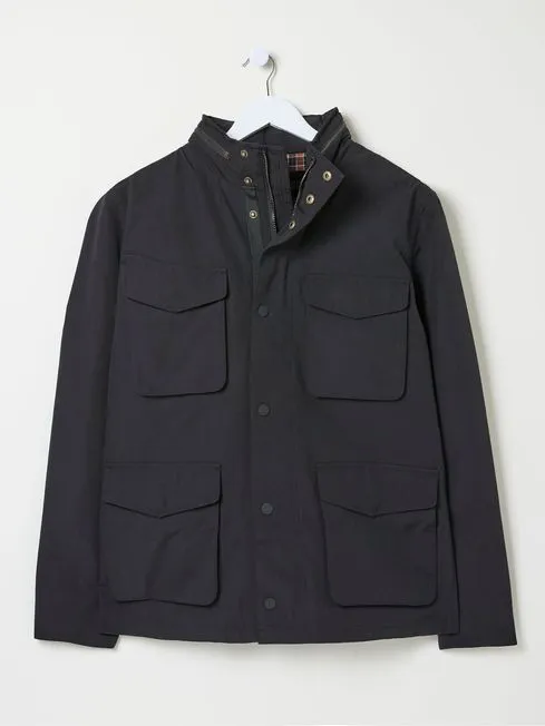 Men Fatface Coats and Jackets Truro Black Waterproof Jacket