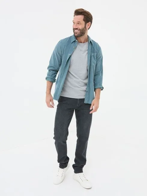 Men Fatface Jeans Black Slim Fit Jeans