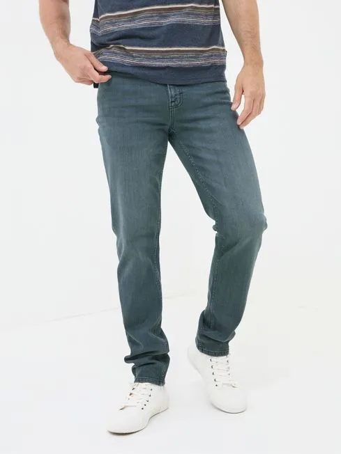 Men Fatface Jeans Dark Teal Blue Slim Fit Jeans